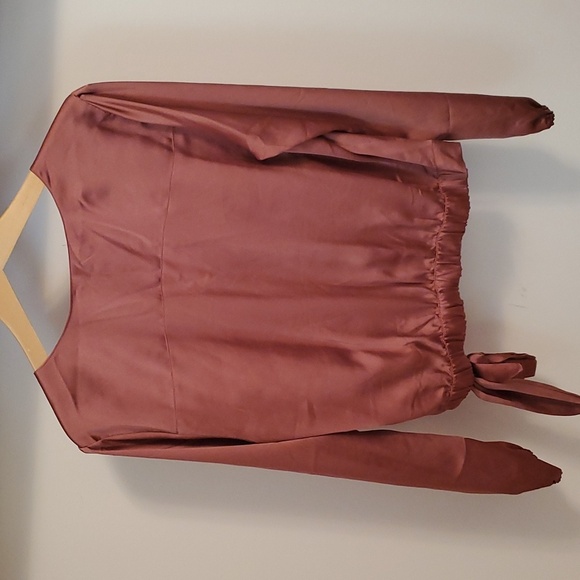 Abercrombie & Fitch Mauve Wrap Blouse - Picture 2 of 8